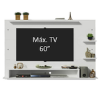 Centro de Entretenimiento Panel para TV Alfa Hasta 60 Pulgadas Blanco