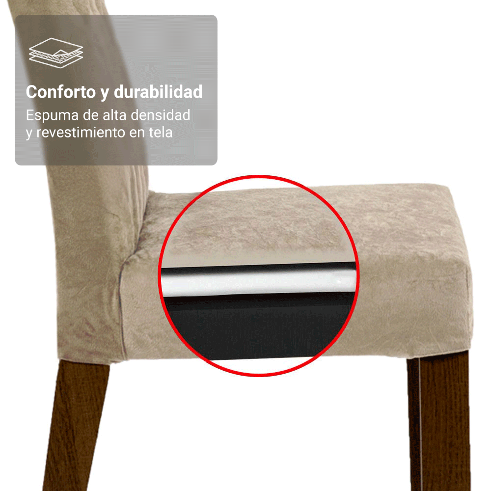 Kit 2 Sillas de Comedor Madesa 4256 Imperial
