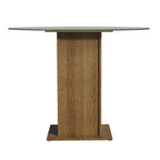 Mesa de Comedor con Encimera Redonda de Cristal