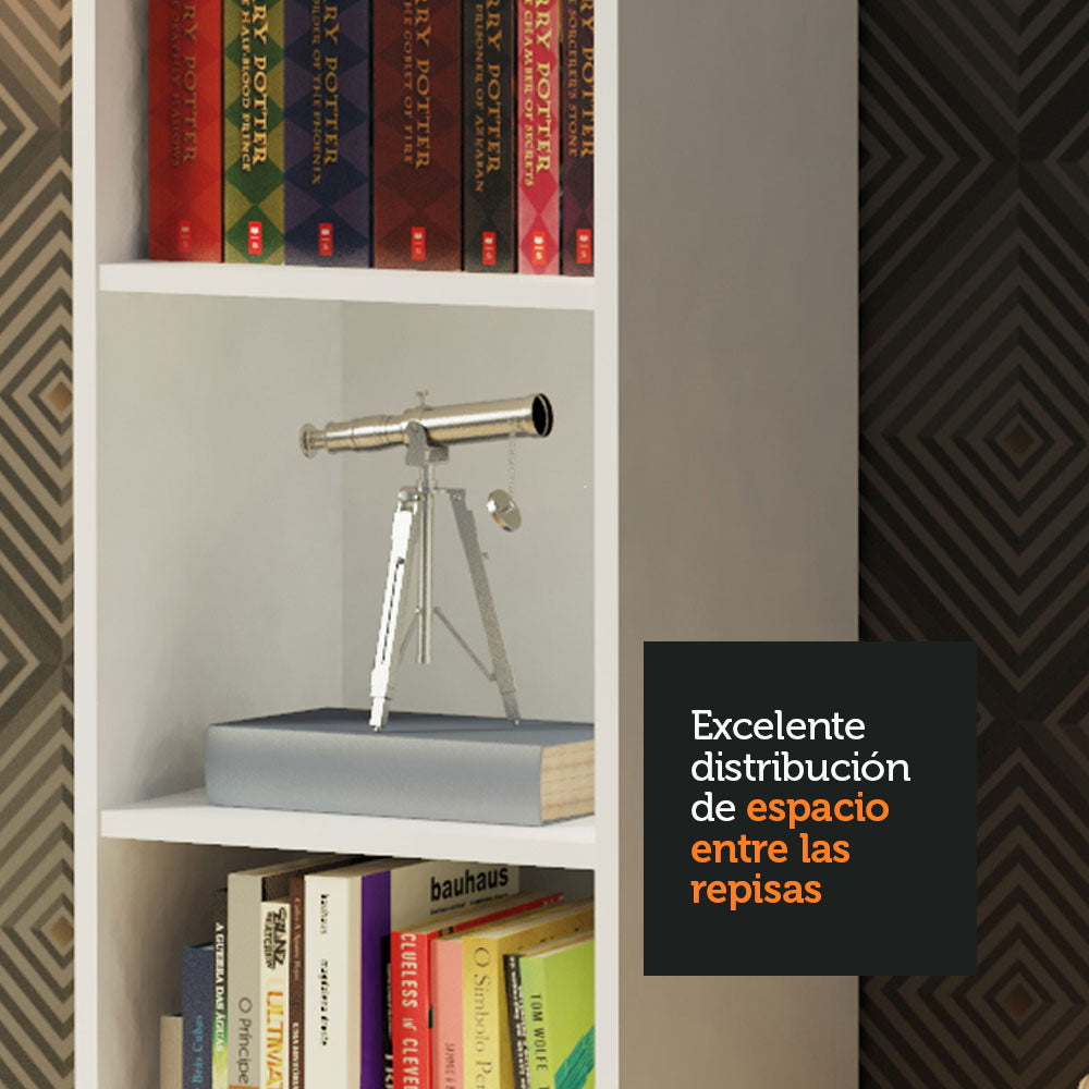 Mueble Estante Librero con 6 Niveles Blanco