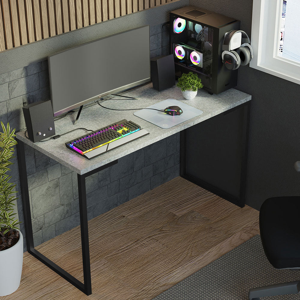 Escritorio de Oficina Industrial Madesa de 120 cm Gris