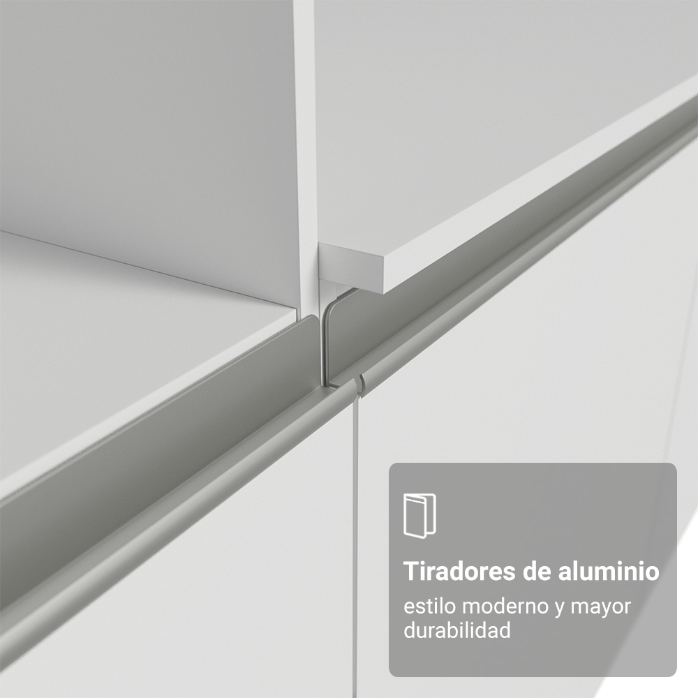 Cocina Integral Diamante 2.40 m con Encimera Blanco