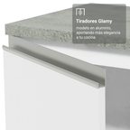 Mueble de Cocina Bajo Glamy 1.20 m 2 Puertas 3 Cajones Blanco