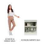 Mueble de Cocina Bajo Glamy 70 cm 2 Puertas Blanco