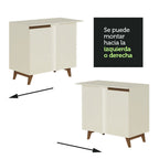 Mueble de Cocina Bajo de Esquina Reims 1 Puerta Blanco