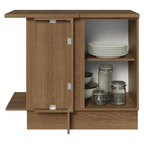 Mueble de Cocina Bajo de Esquina Glamy 1 Puerta Marrón