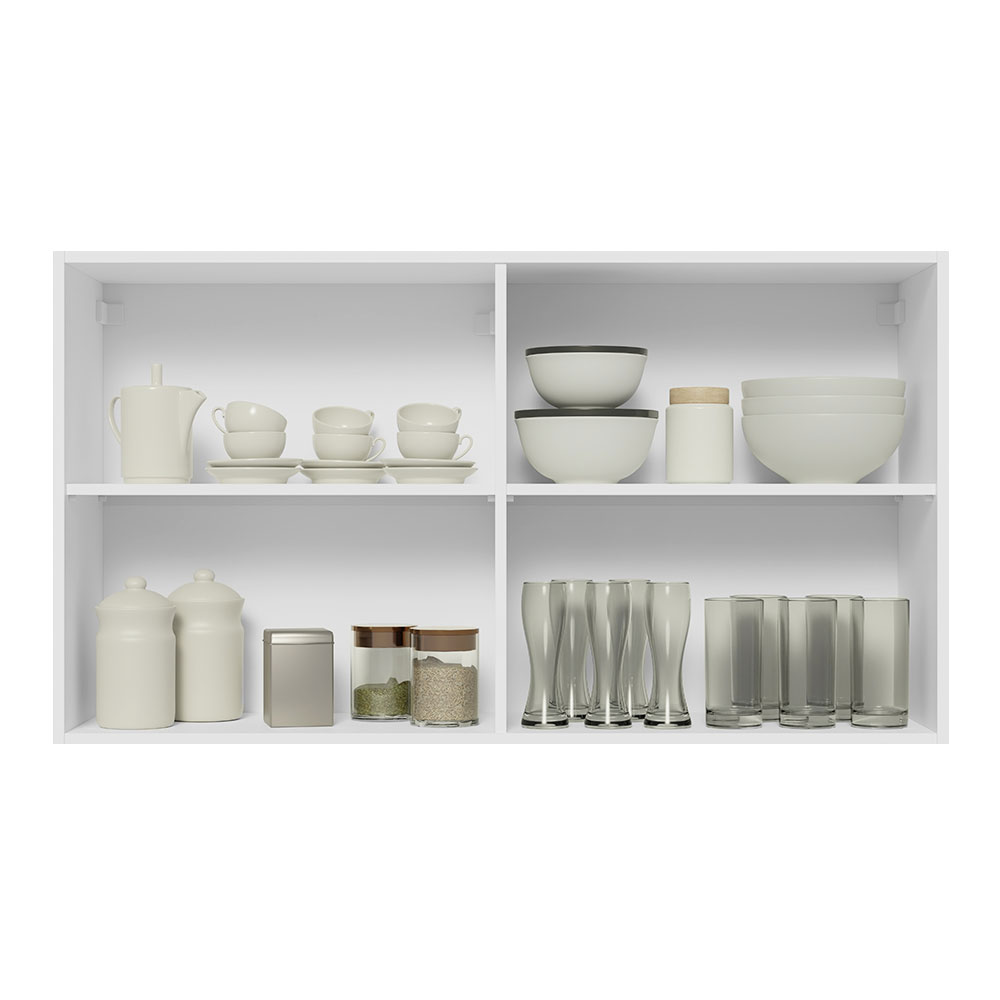Mueble de Cocina Superior Glamy 1.20 Metros 2 Puertas Blanco