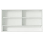 Mueble de Cocina Superior Glamy 1.20 m 2 Puertas Corredizas de Cristal 1 Nicho Blanco