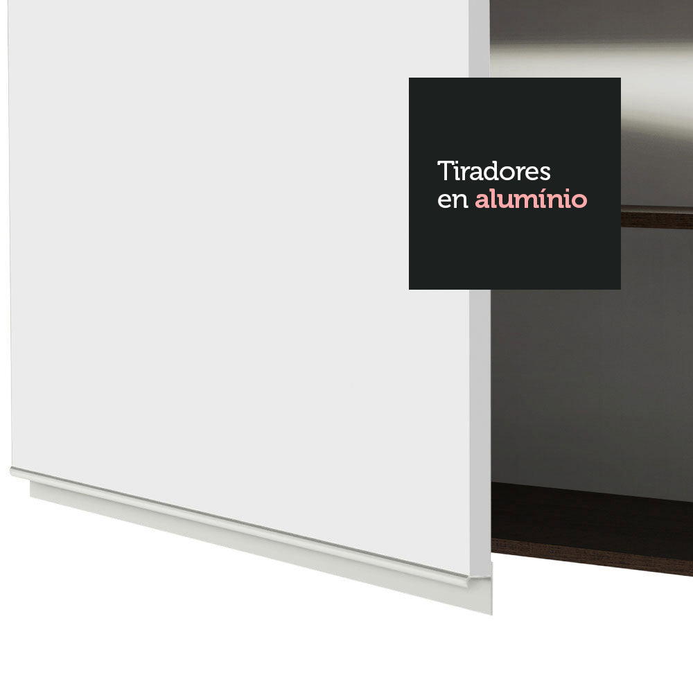 Mueble de Cocina Superior Glamy 80 cm 2 Puertas Marrón/Blanco