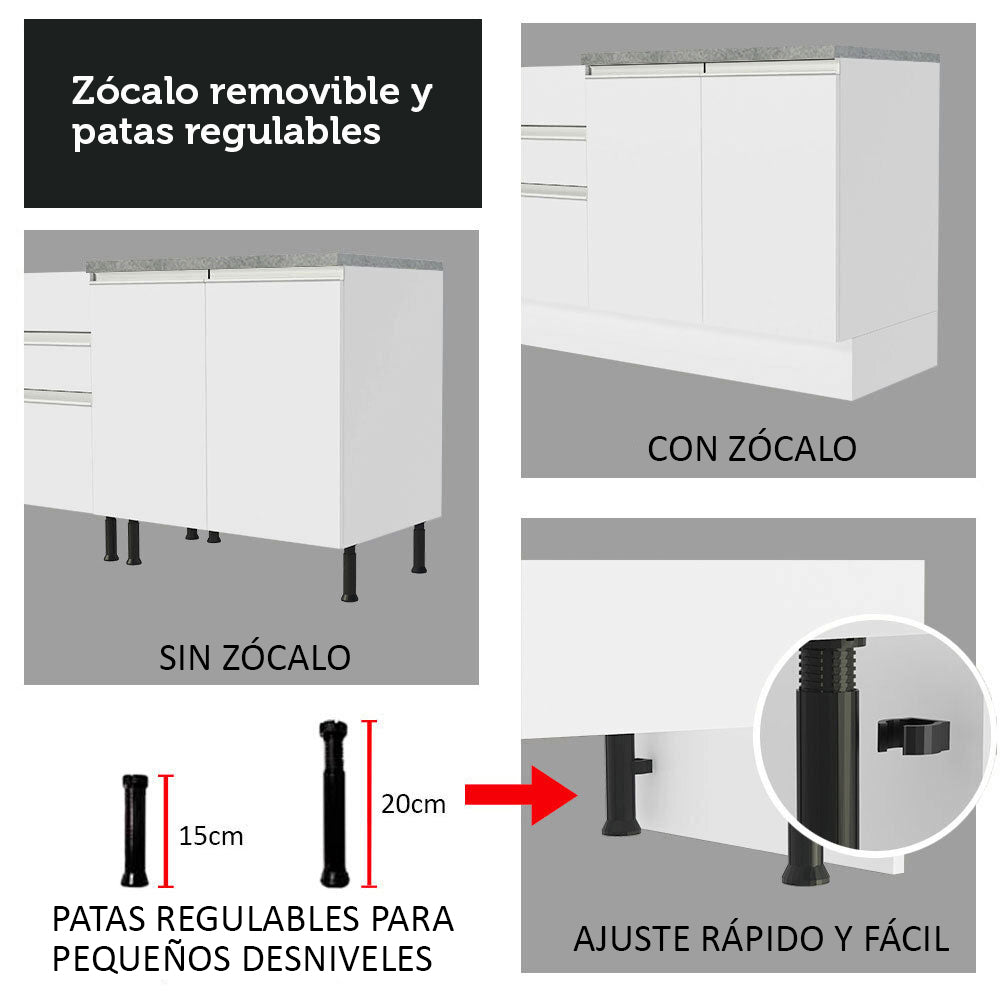 Mueble de Cocina para Hornos Glamy 60 cm Blanco