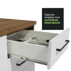 Mueble de Cocina para Hornos Agata 60 cm Marrón/Blanco
