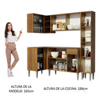 Cocina Integral de Esquina Emilly River 2.60 m Marrón