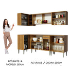 Cocina Integral de Esquina Emilly Point 2.90 m Marrón