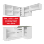 Cocina Integral de Esquina Glamy 3.50 m Blanco 07