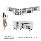 Cocina Integral de Esquina Reims 4.00 m con Encimera Blanco 04