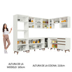 Cocina Integral de Esquina Reims 4.60 m con Encimera Blanco 01