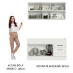 Cocina Integral Agata 1.50 Metros Blanco 02