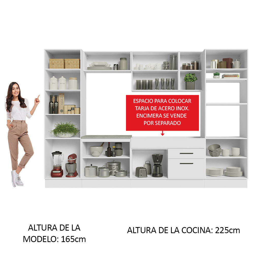 Cocina Integral Agata 3.30 Metros Blanco 02