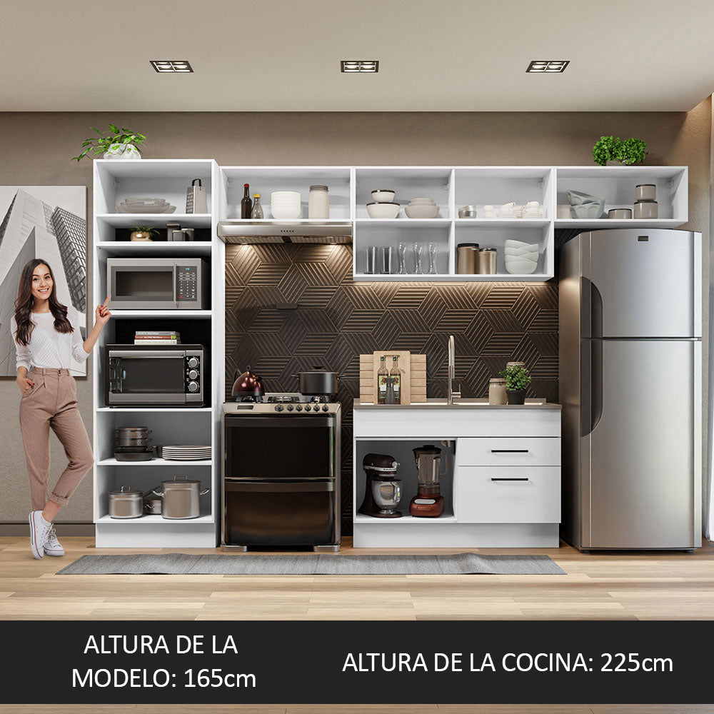 Cocina Integral Agata 3.50 Metros Blanco 01