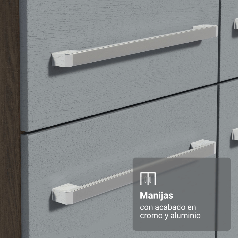 Cocina Integral Emilly 2.30 m con Mesón de Acero 10