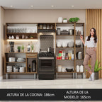 Cocina Integral Emilly 2.60 Metros Marrón 02