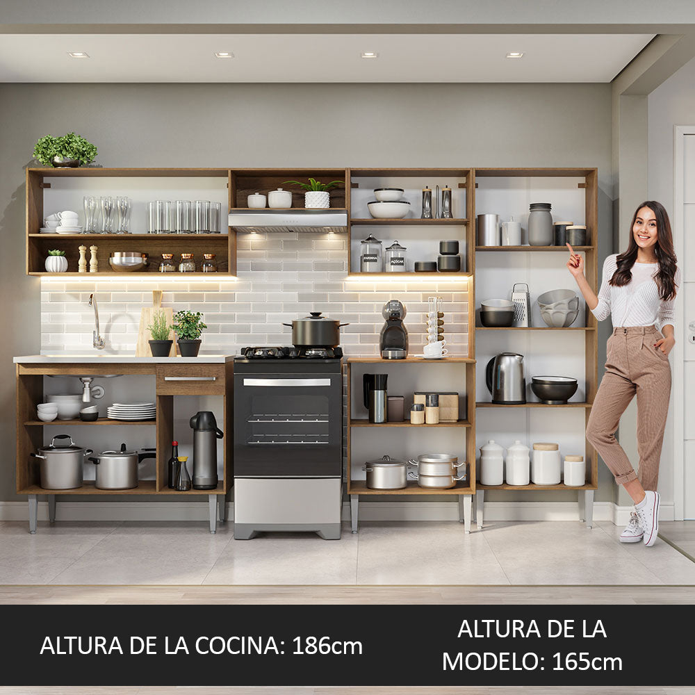 Cocina Integral Emilly 2.90 m con Mesón de Acero 09