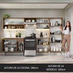 Cocina Integral Emilly 2.90 m con Mesón de Acero 09