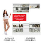 Cocina Integral Glamy 2.00 Metros Blanco 03
