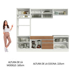 Cocina Integral Glamy 2.70 Metros Blanco/Marrón 10