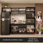 Cocina Integral Reims 2.60 m con Encimera Negro 01