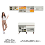 Cocina Integral Reims 2.60 m con Encimera Blanco 03