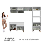 Cocina Integral Reims 2.60 m con Encimera Blanco 09