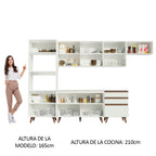 Cocina Integral Reims 3.20 m con Encimera Blanco 01