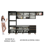 Cocina Integral Reims 3.20 m con Encimera Negro 01