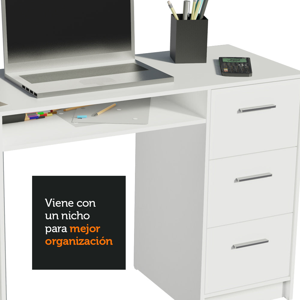 Escritorio de Oficina Alaska + Mueble Estante Librero