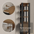 Armário Estante Multiuso para Oficina con 10 Niveles 118 cm Marrón/Negro