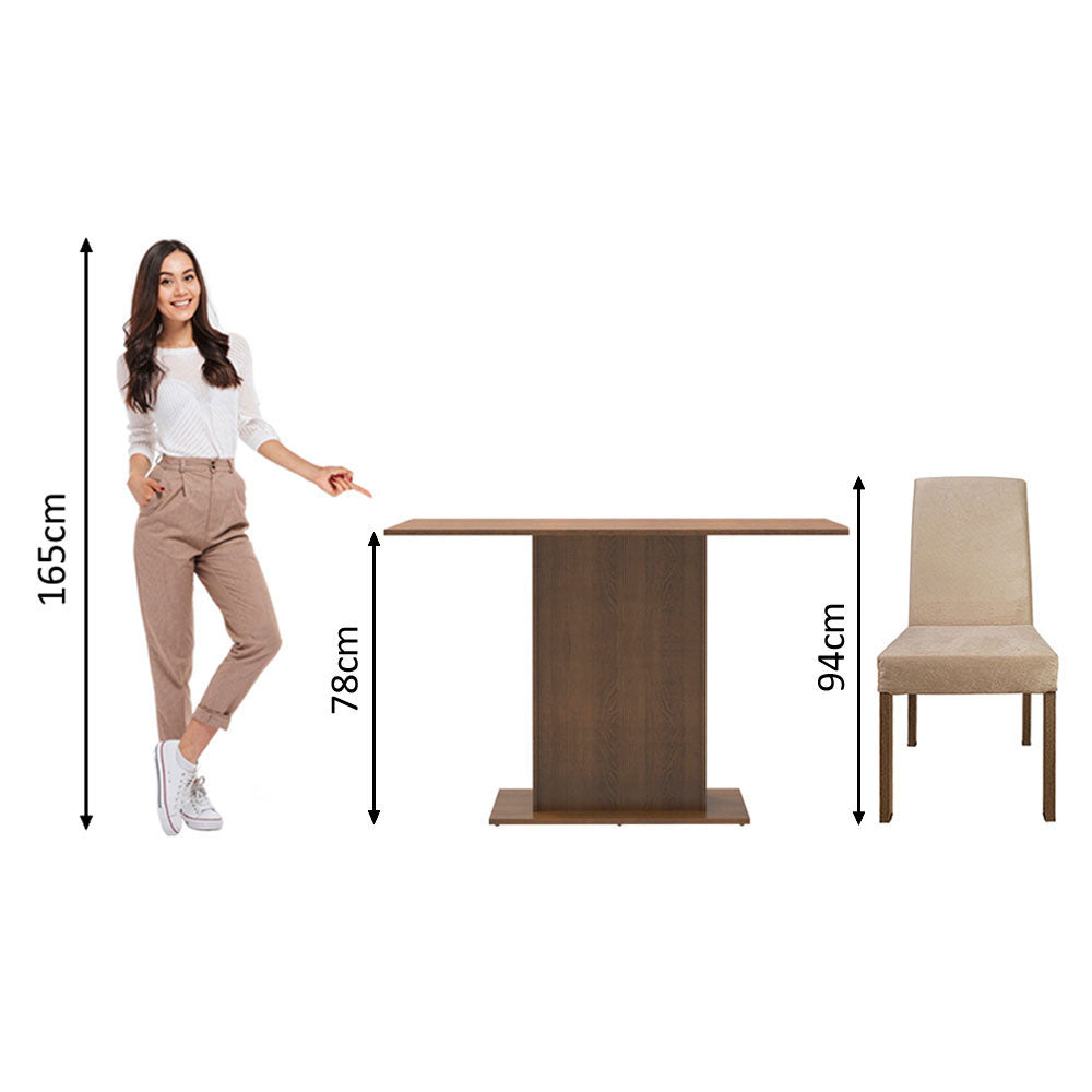 Juego de Comedor Manu con 2 Sillas