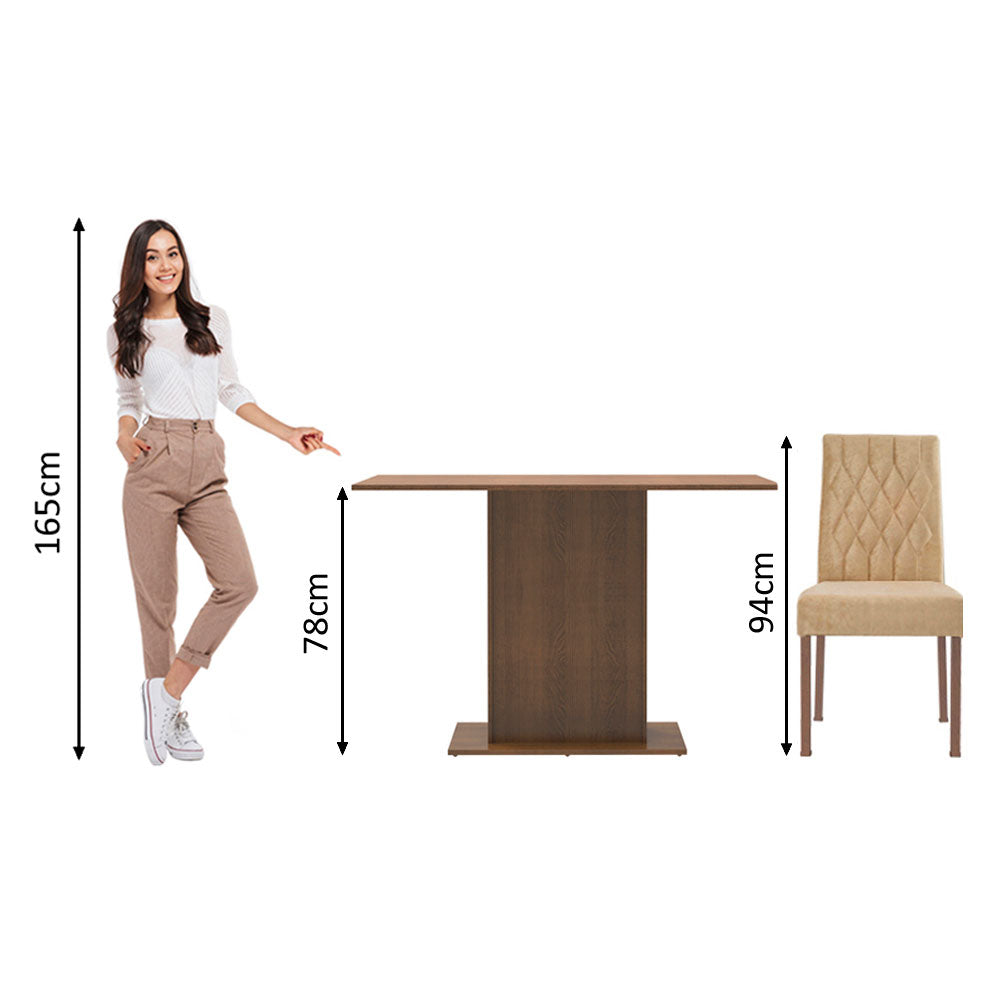 Juego de Comedor Tainá con 2 Sillas