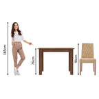 Juego de Comedor Lidia con 2 Sillas Marrón/Imperial