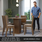 Juego de Comedor Samara con 4 Sillas