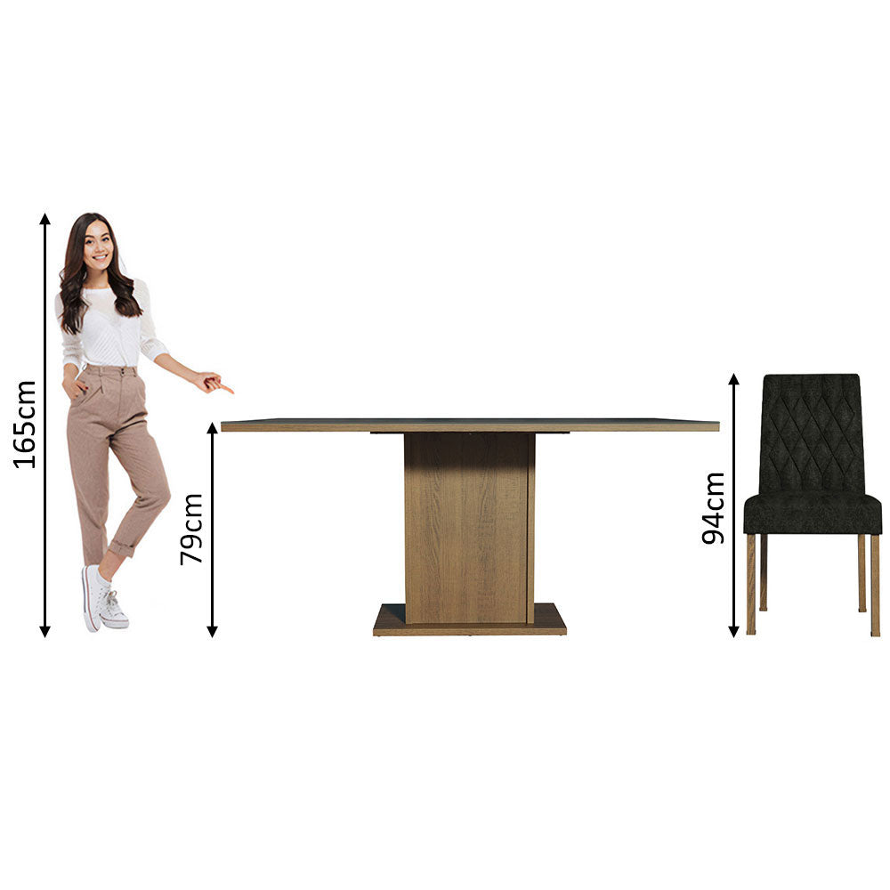Juego de Comedor Cindy con 4 Sillas Oxford