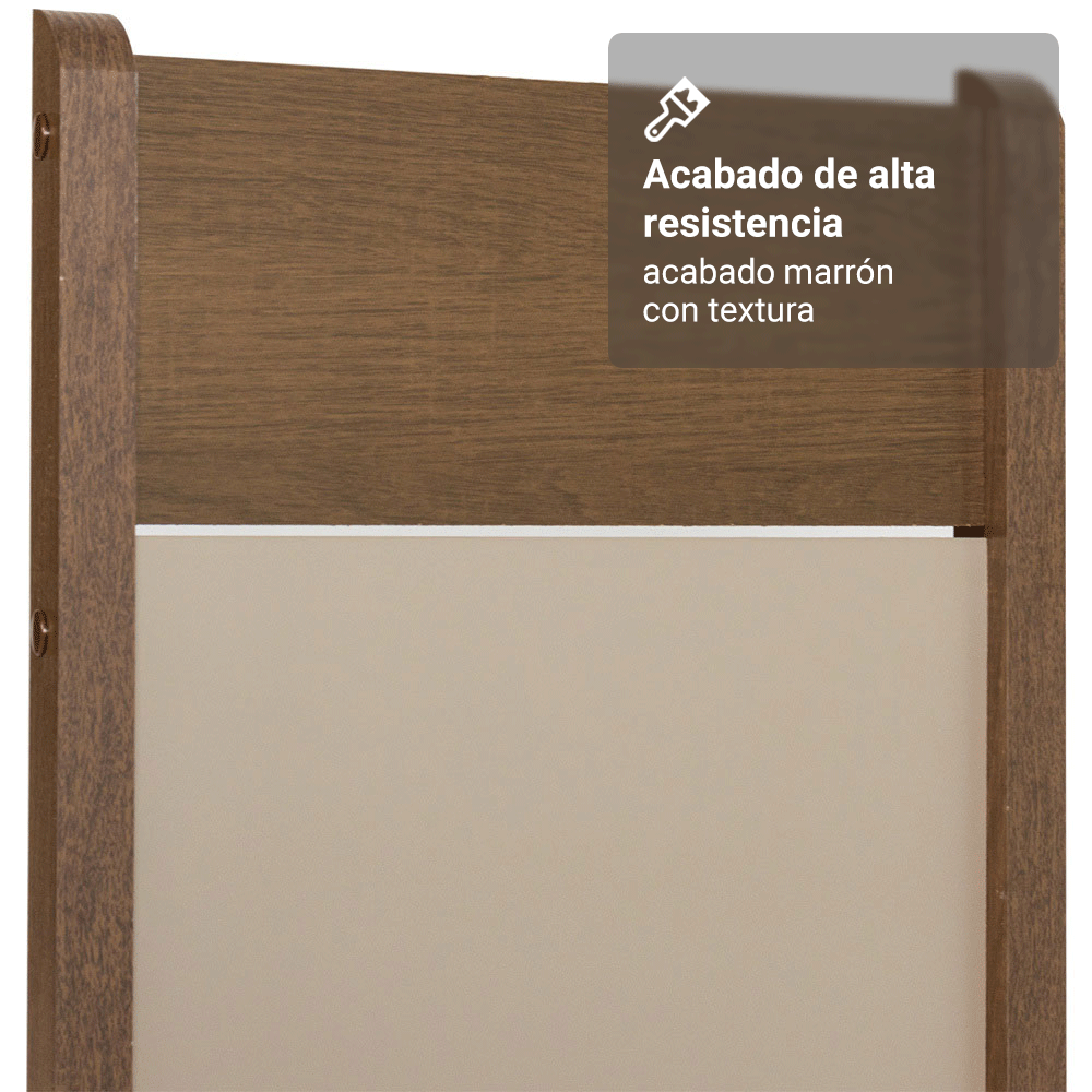 Juego de Comedor Panamá con 8 Sillas Marrón/Crema/Sintético Beige