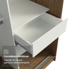 Clóset Tokio 2 Puertas Corredizas con Espejos Marrón/Negro 218 cm x 109 cm x 54 cm