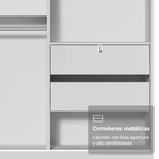 Closet Max 2 Puertas Corredizas con Espejos Blanco 183 cm x 119 cm x 54 cm