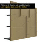 Centro de Entretenimiento Panel para TV Alfa Hasta 60 Pulgadas Negro