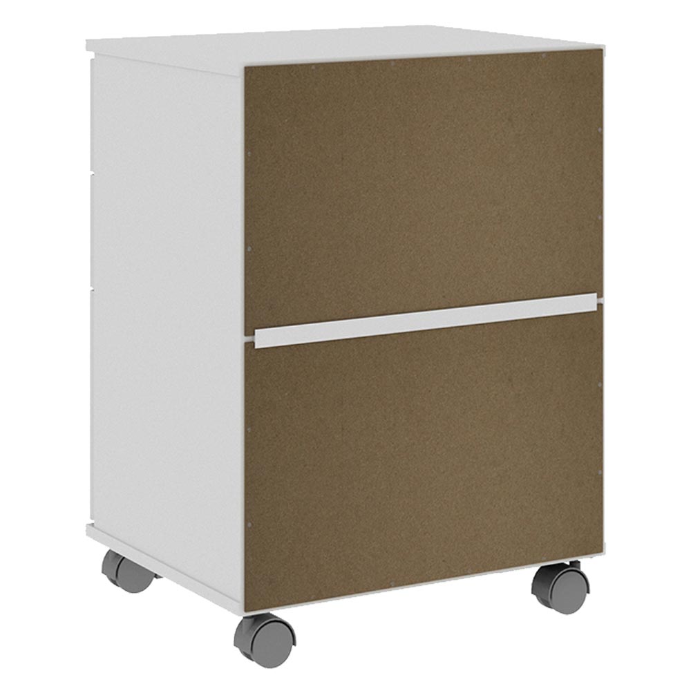 Cajón Organizador de Oficina con Ruedas - Blanco