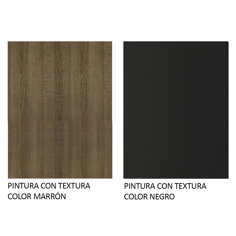 Mesa de Comedor Rectangular 6 Puestos con Tablero de Madera y Cristal