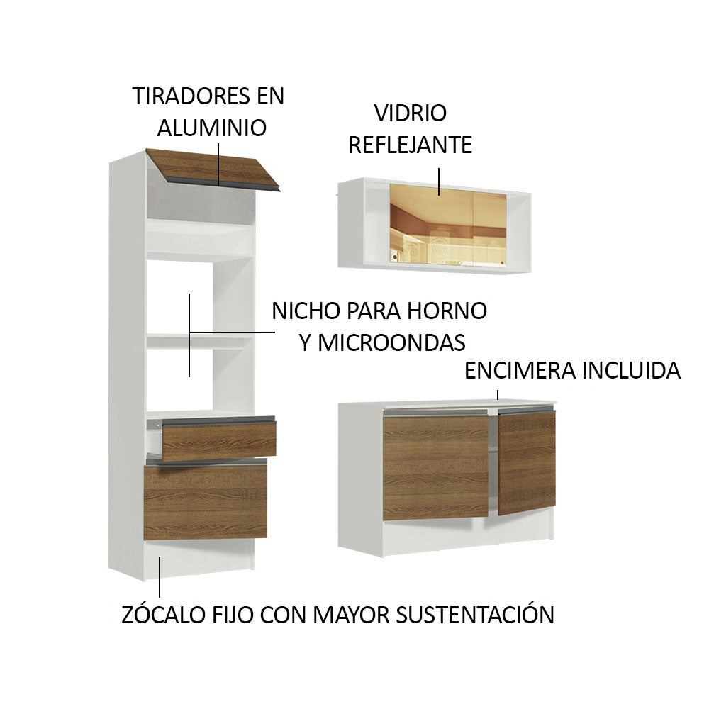 Cocina Integral Diamante 1.80 m con Encimera