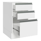 Mueble de Cocina Bajo Glamy 3 Cajones 40 cm x 60 cm sin Encimera Blanco
