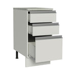 Mueble de Cocina Bajo Glamy 3 Cajones 40 cm x 60 cm con Encimera Blanco